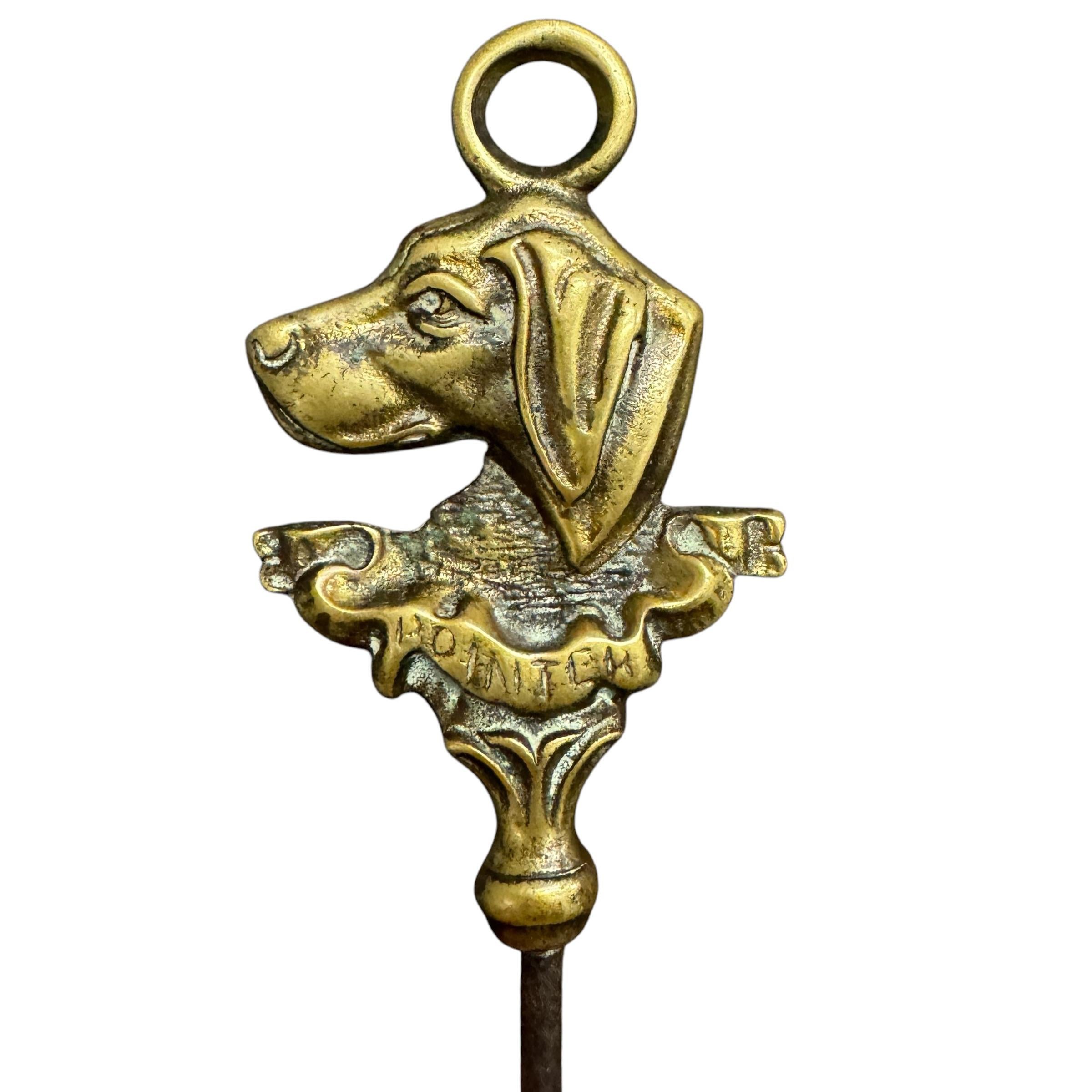 Englischer Messing-Zeiger-Korkenzieher des frühen 20. (Edwardian) im Angebot
