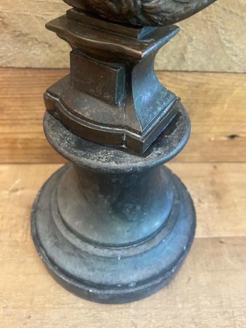 Early 20th Century English Bronze Bust of Walter Scott on Pedestal For Sale 3
