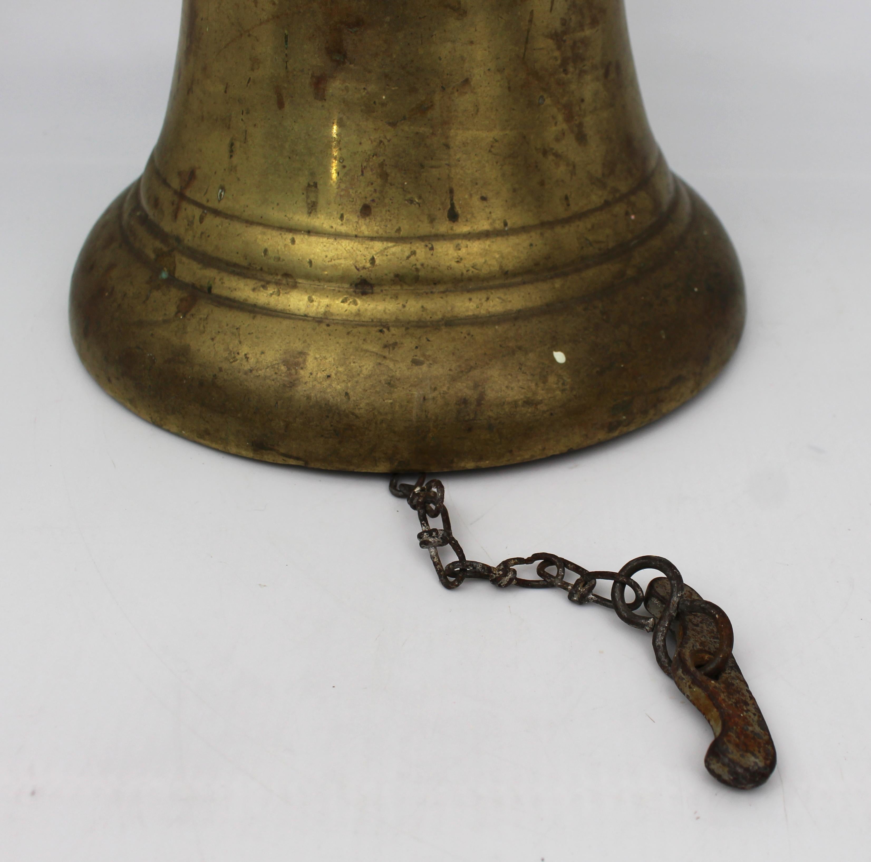 Campana de barco inglesa de bronce de principios del siglo XX Bronce en venta