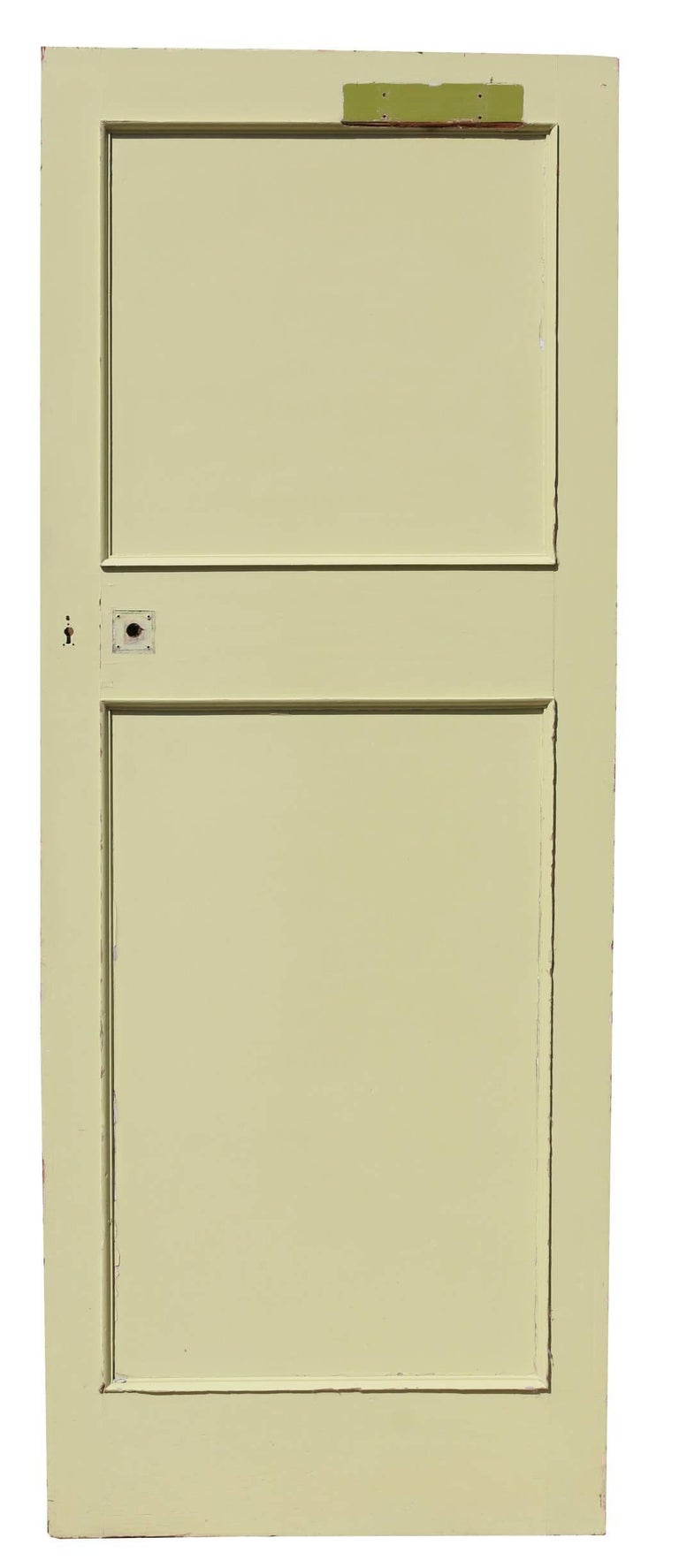 Early 20th Century English Brown Leather Chesterfield Door at 1stDibs