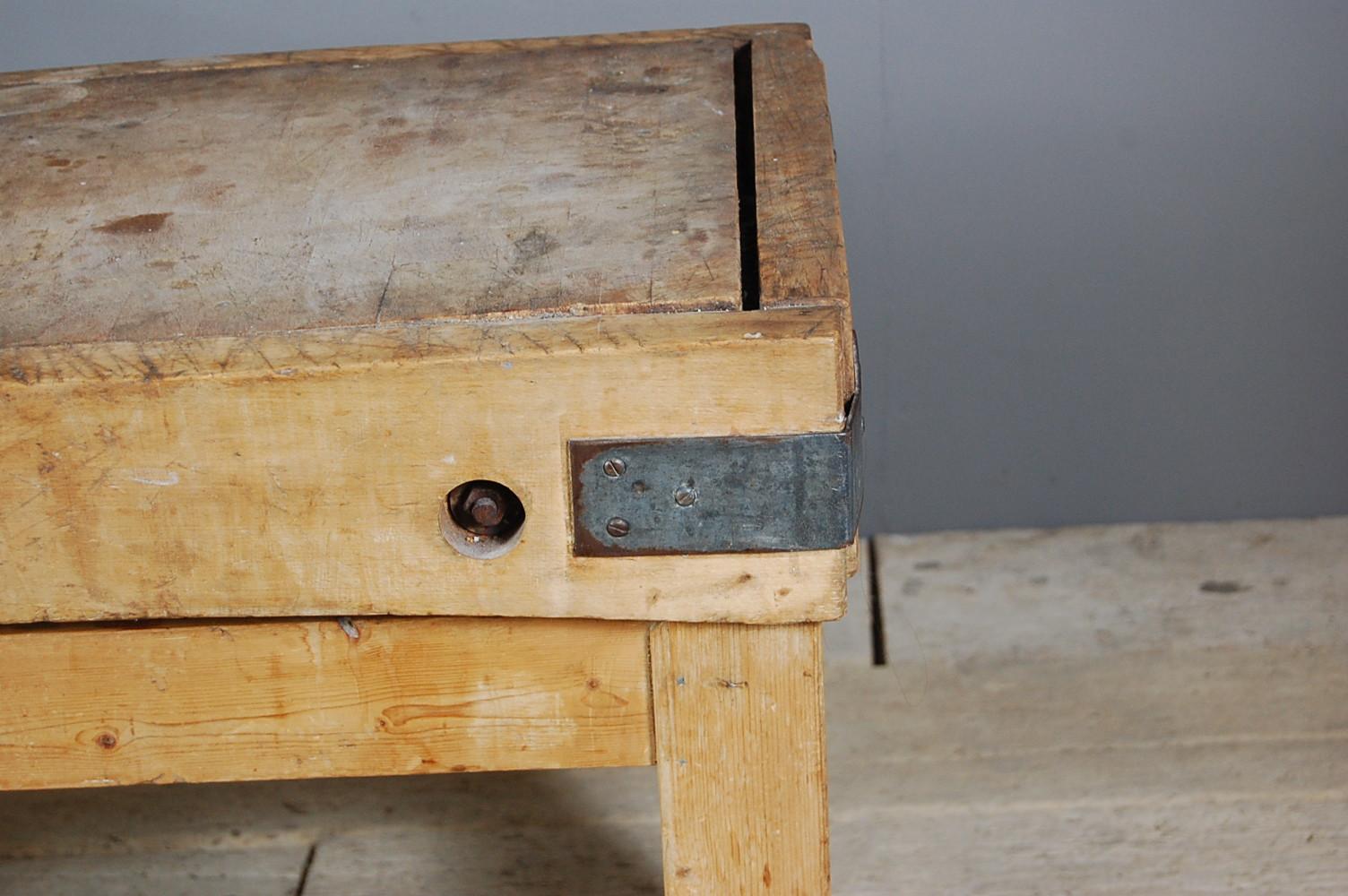 Early 20th Century English Butchers Block 3