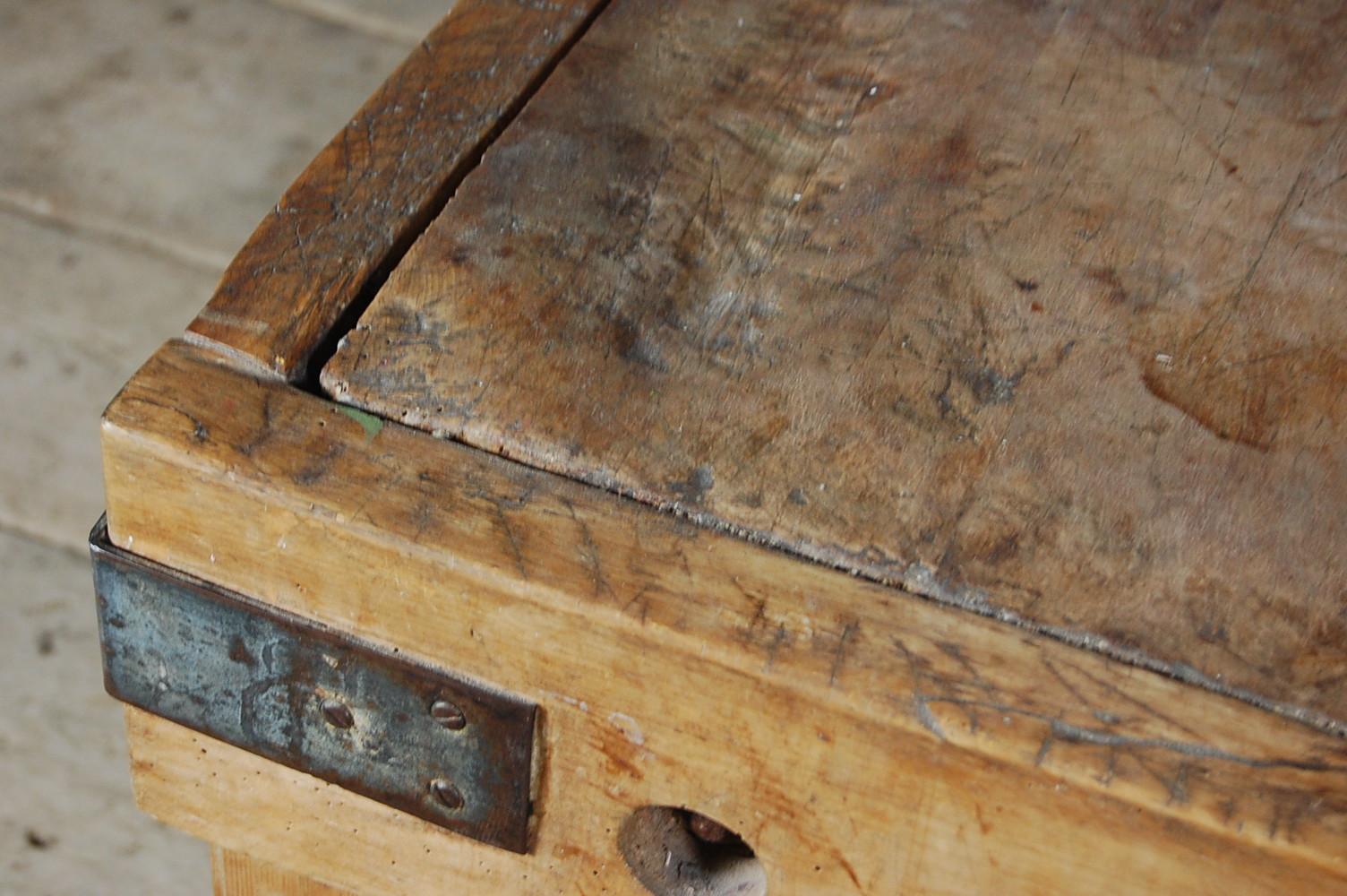 Early 20th Century English Butchers Block 4