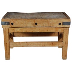 Early 20th Century English Butchers Block