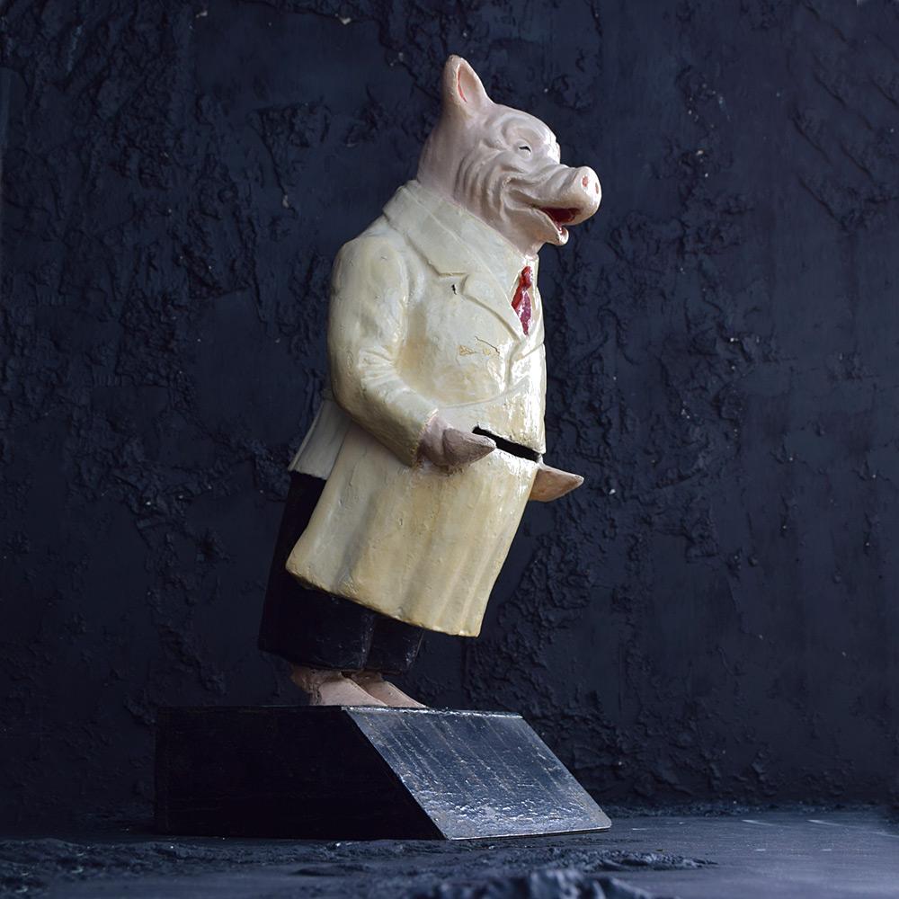 Englische Butchers Shop Display-Figur des frühen 20. Jahrhunderts im Zustand „Relativ gut“ in London, GB