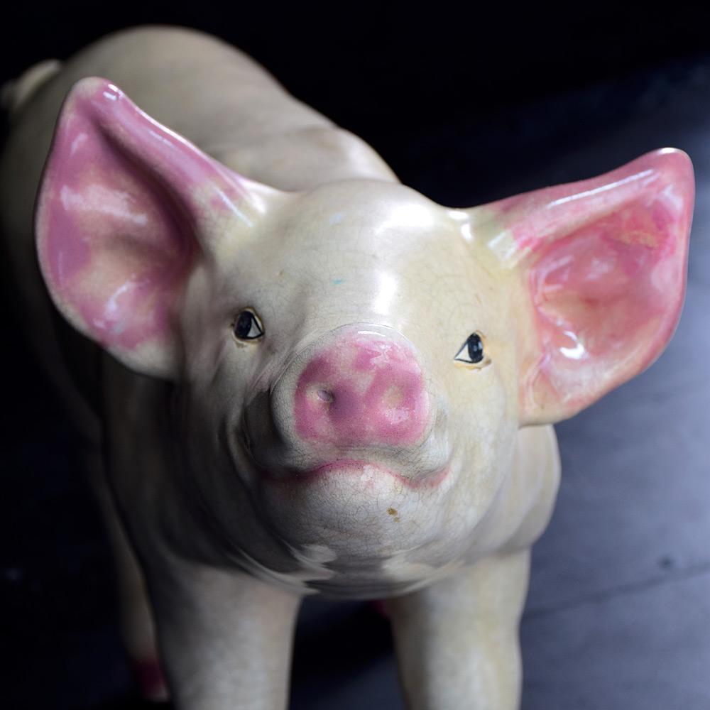 Early 20th Century English Butchers shop display 

We share what we love, and we love this charming example of an early 20th century ceramic butchers shop display. In the form of a pig this oversized example showing lots of natural craquelure