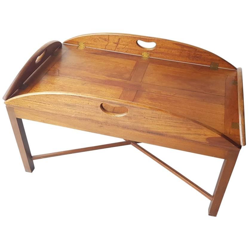 Early 20th Century English Butler Tray Coffee Table