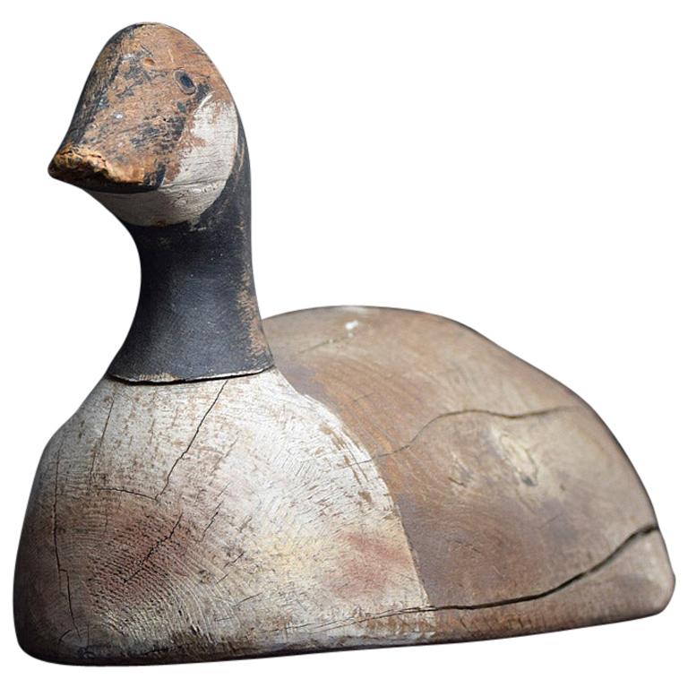 Early 20th Century English Carved Decoy Goose