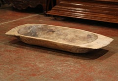 Early 20th Century English Carved Elm Dough Bowl
