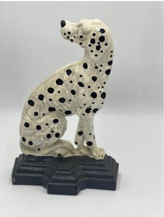 Early 20th Century English Cast Iron Dalmatian Form Doorstop