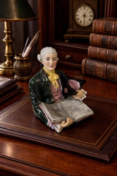 Early 20th Century English Ceramic Mozart Tobacco Pot, 1900s