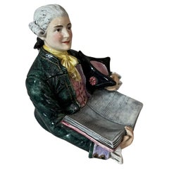 Early 20th Century English Ceramic Mozart Tobacco Pot, 1900s