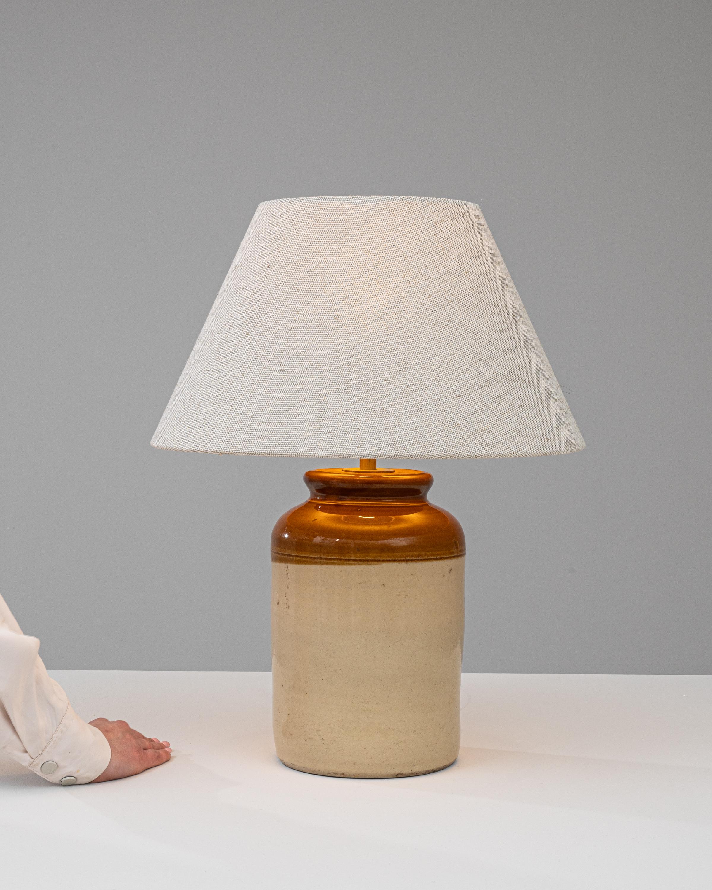 Early 20th Century English Ceramic Table Lamp For Sale 1