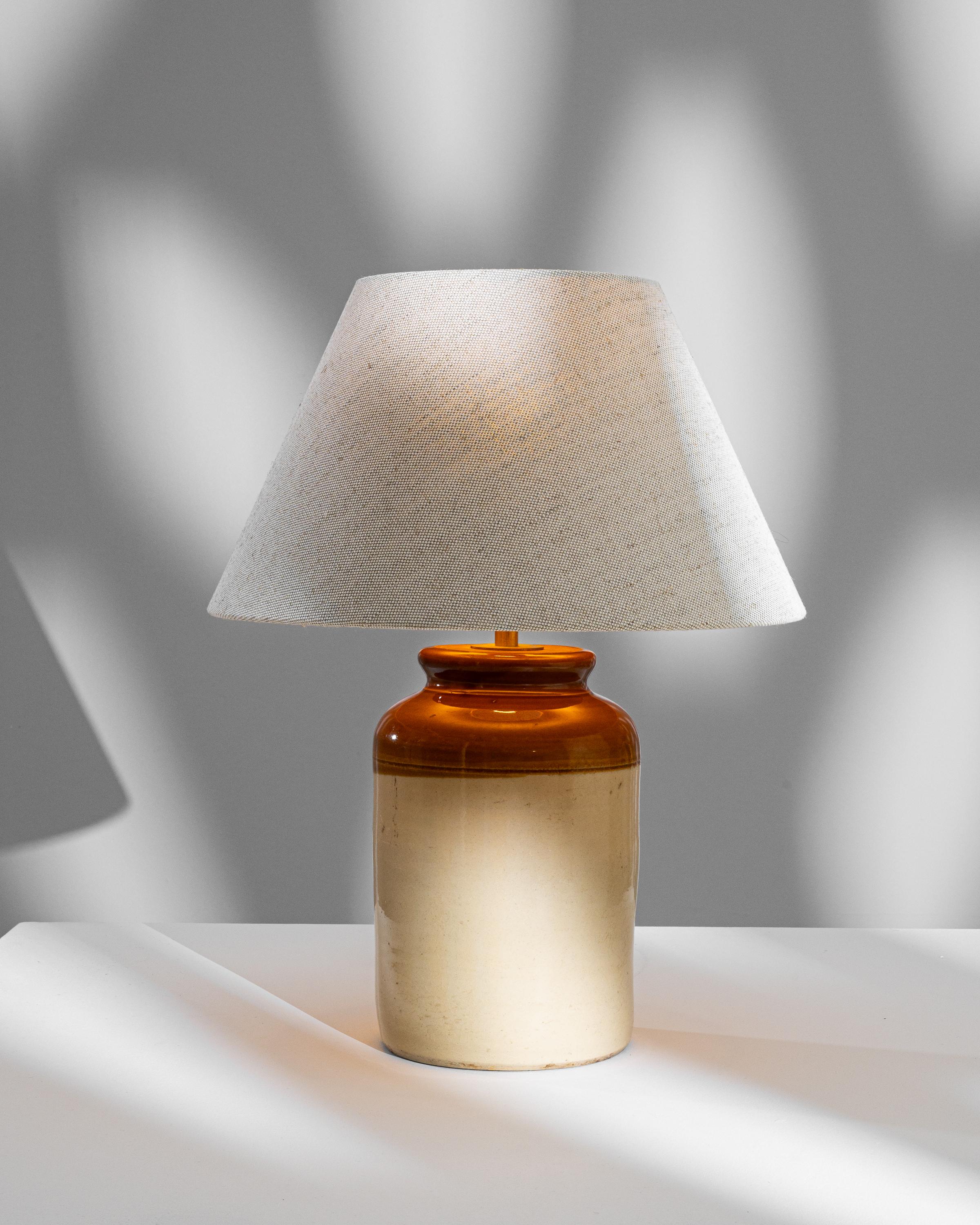 Early 20th Century English Ceramic Table Lamp For Sale 3