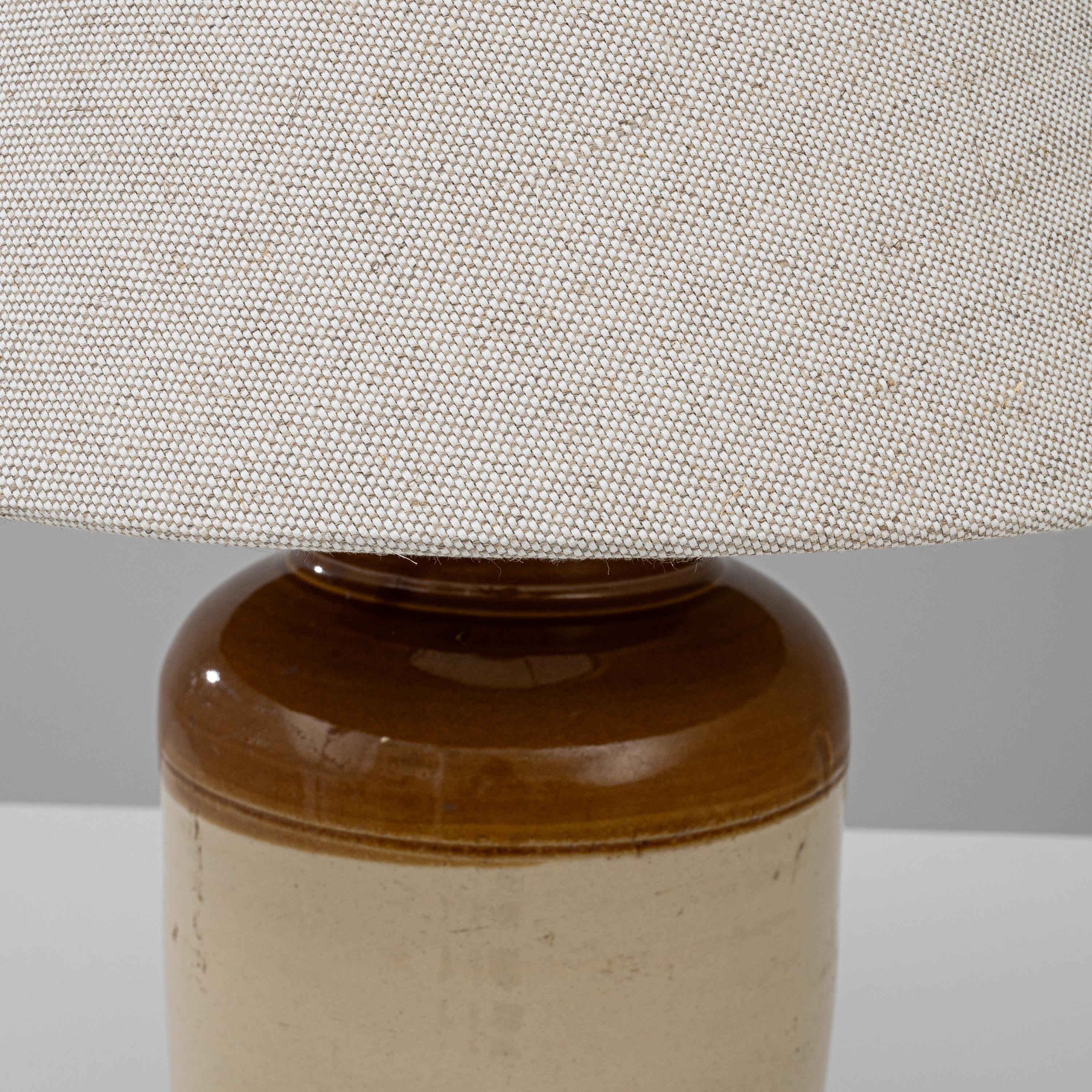 Early 20th Century English Ceramic Table Lamp For Sale 5