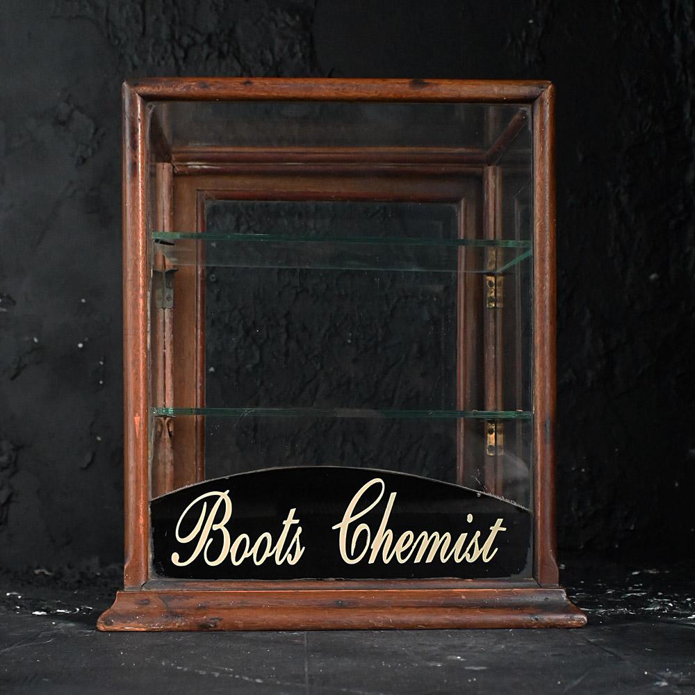 Hand-Crafted Early 20th century English chemist counter display cabinet