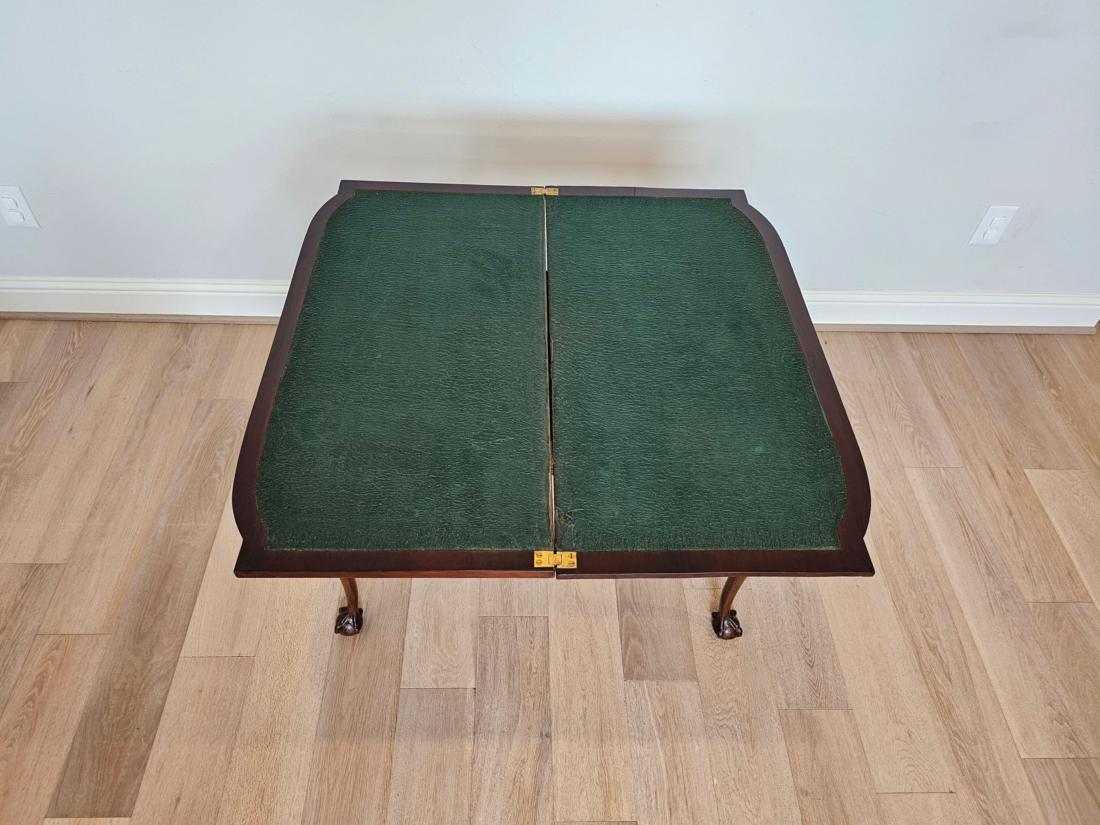 Table à jeux console en acajou, style Chippendale, Angleterre, début du 20e siècle  en vente 2