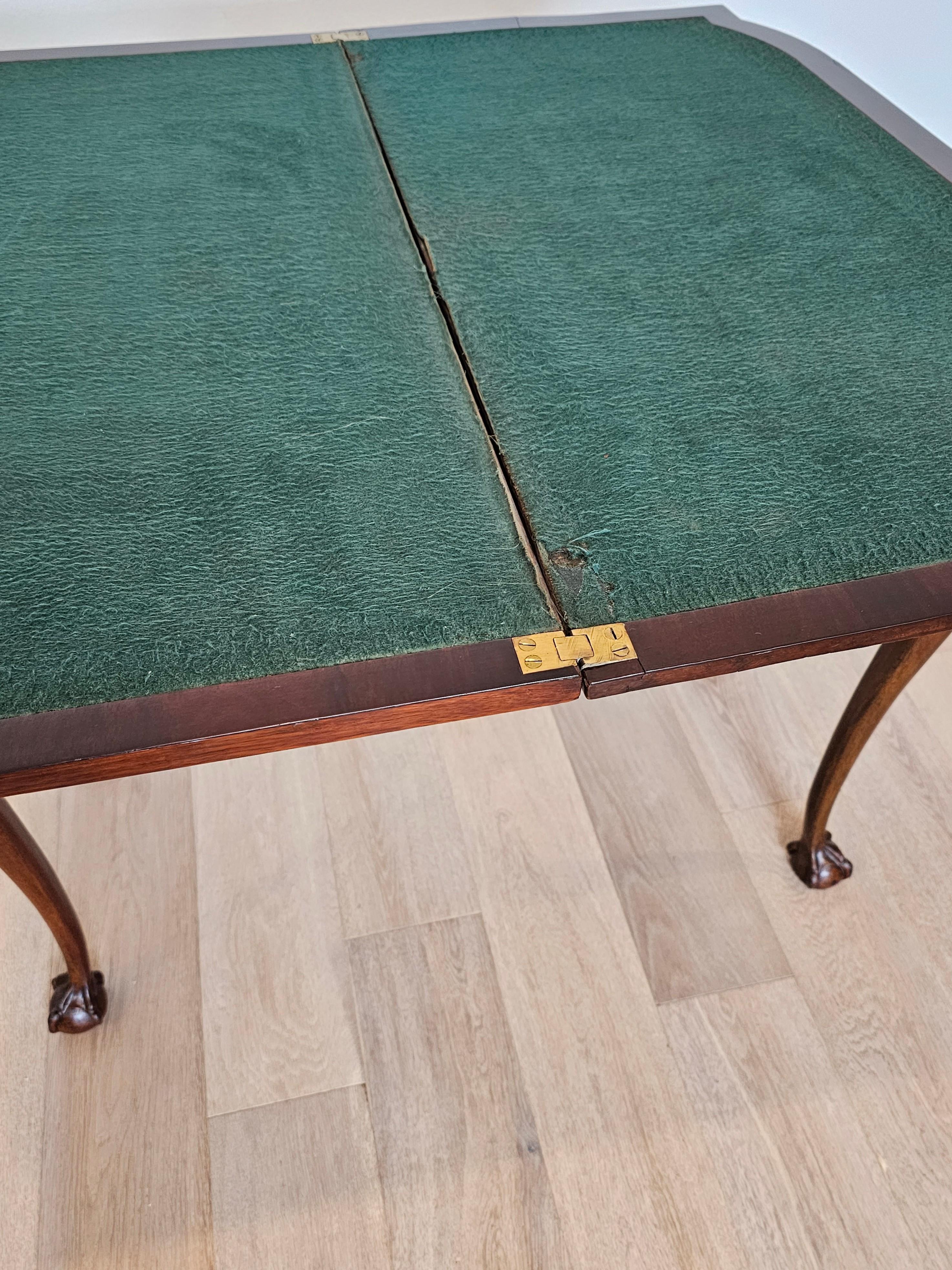 Englischer Konsolen-Spieltisch aus Mahagoni im Chippendale-Stil des frühen 20. Jahrhunderts  im Angebot 6
