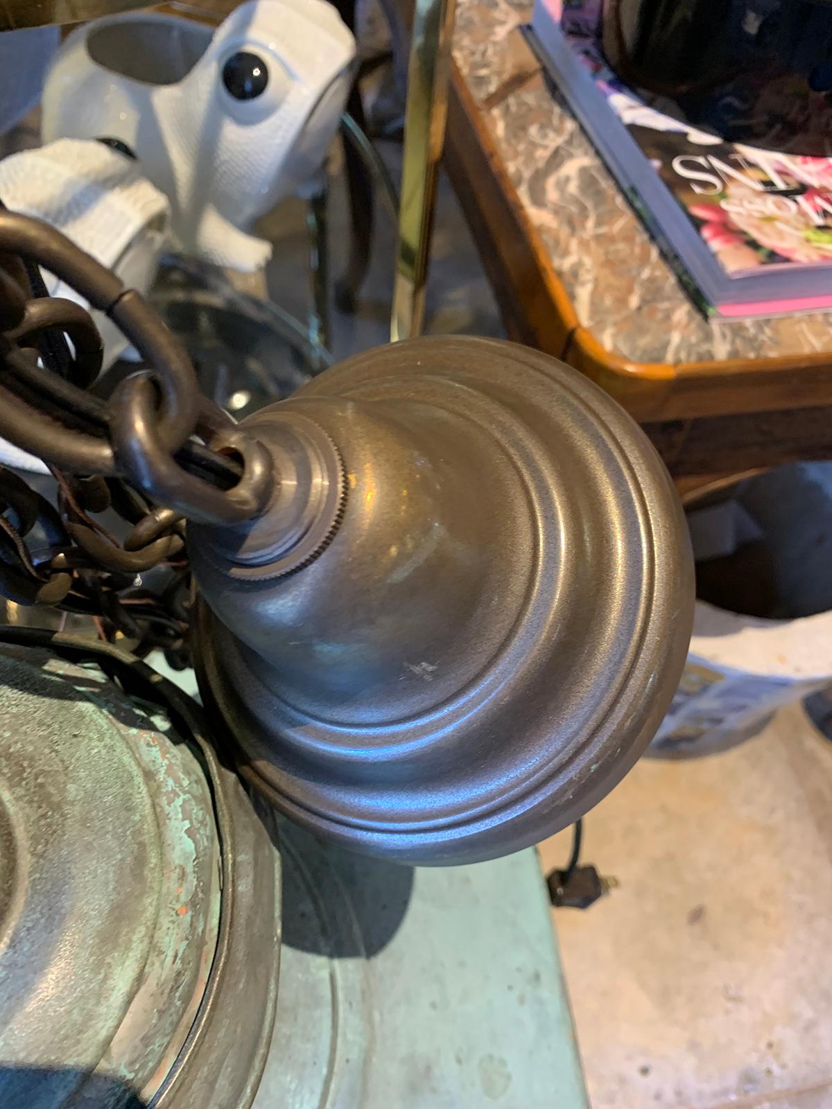 Early 20th Century English Copper Verdigris Foster & Pullen Street Lantern 4