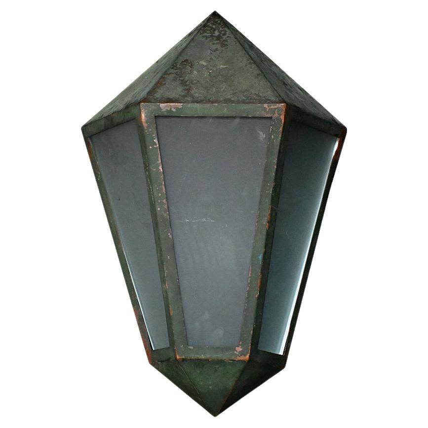 Early 20th century English copper wall light