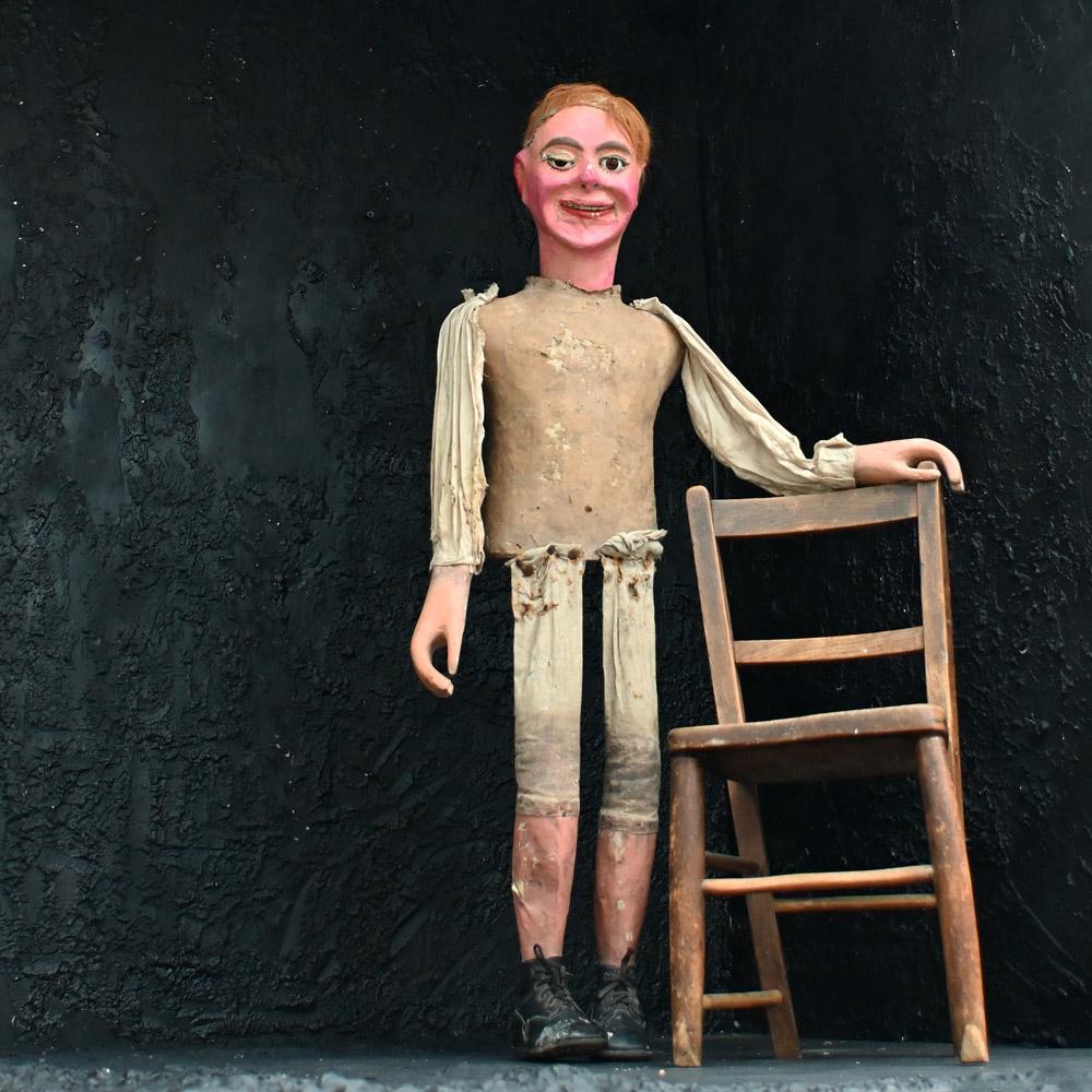 Early Victorian Early 20th Century English Crying Ventriloquist Dummy For Sale