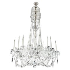Antique Early 20th Century English Crystal Chandelier