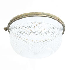 Early 20th Century English Cut Glass Ceiling Light