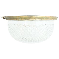 Early 20th Century English Cut Glass Ceiling Light
