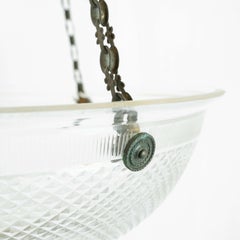 Early 20th Century English Cut Glass Plafonnier