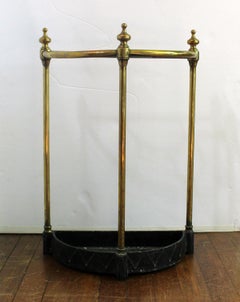 Early 20th Century English Demilune Stick Stand