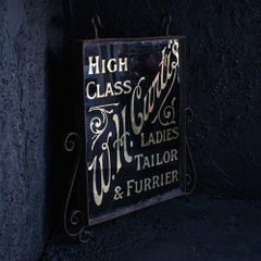 Early 20th century English double sided tailor trade sign