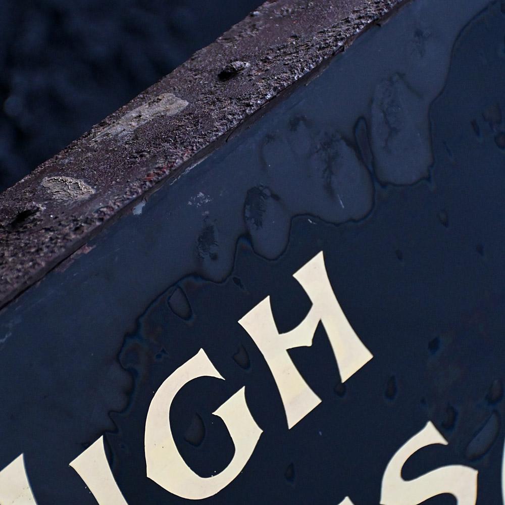 Britannico Insegna commerciale inglese bifacciale per sarti dei primi del Novecento