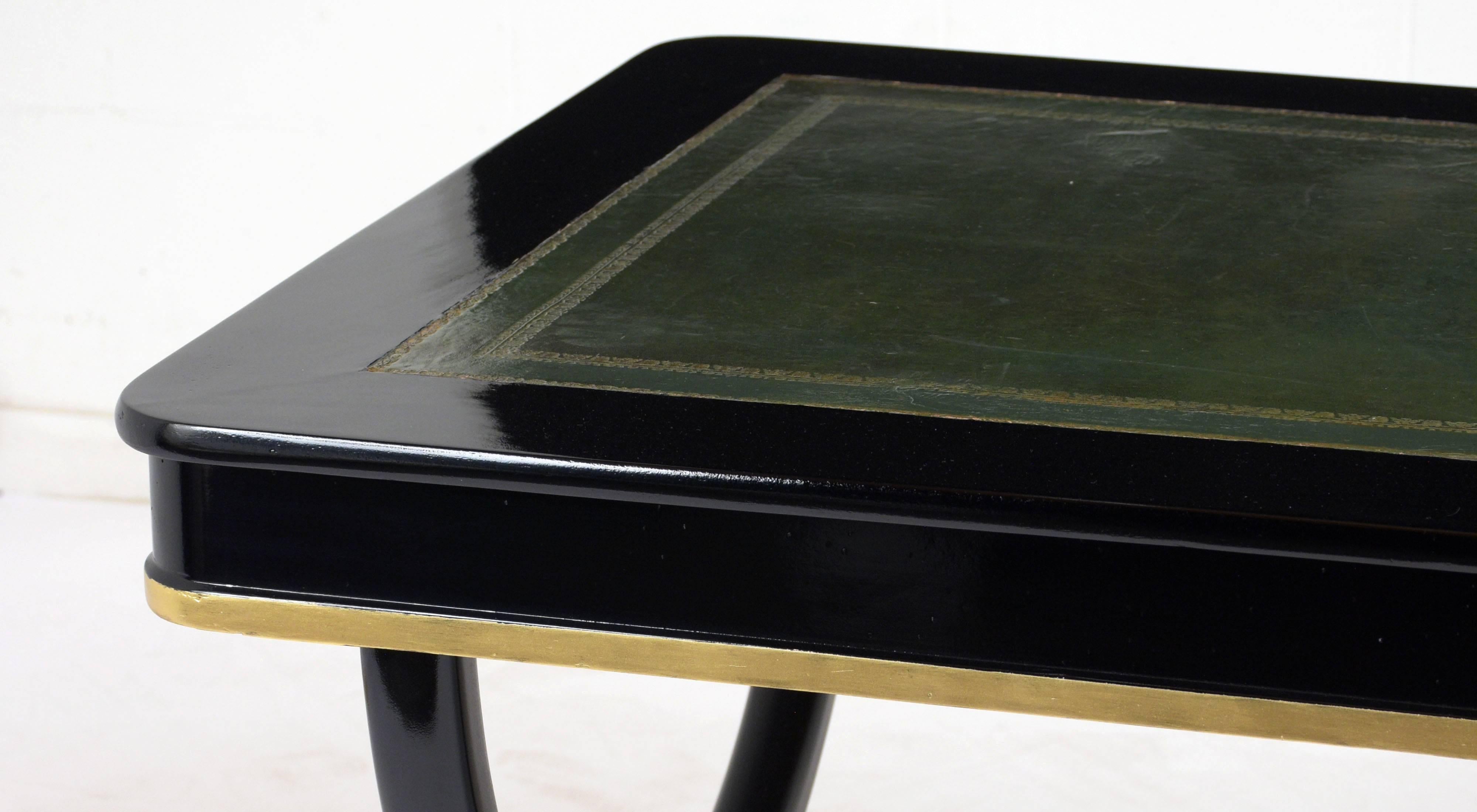 Early 20th Century English Ebonized Regency-Style Desk 7