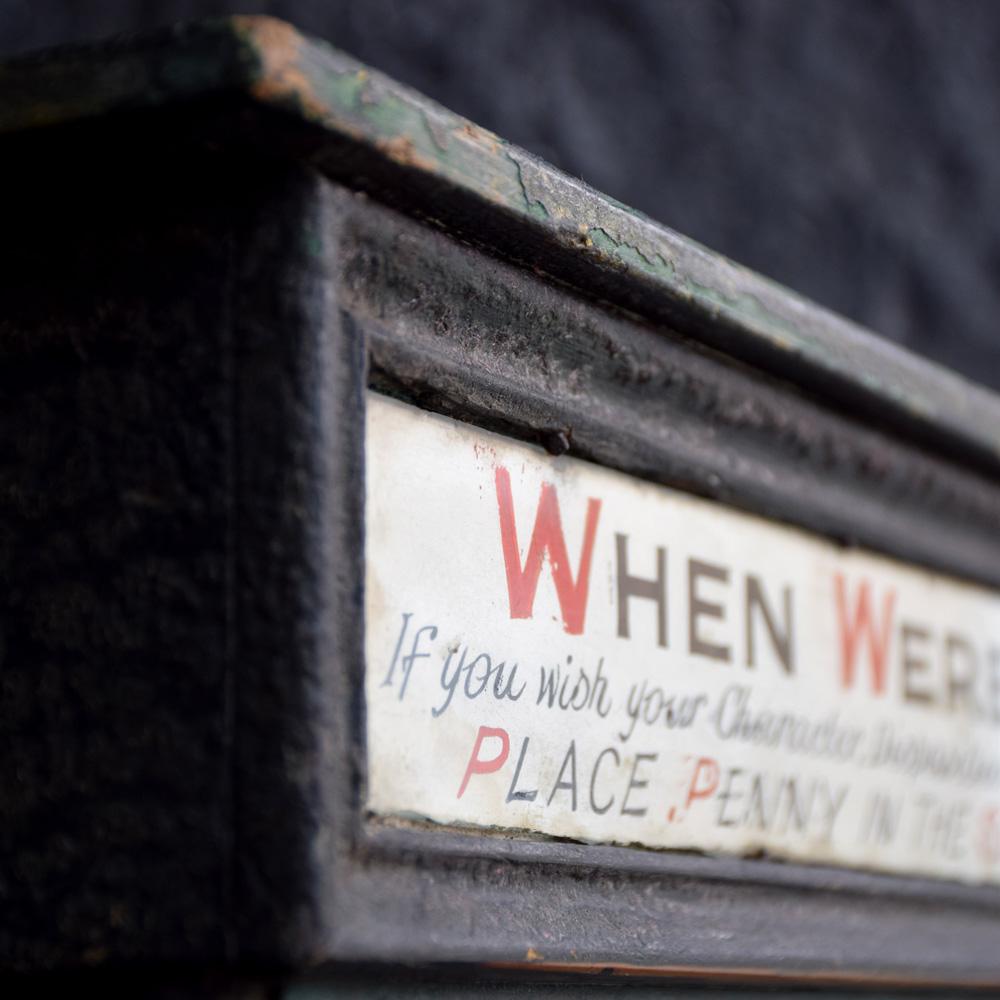 Early 20th Century English Fairground Fortune Telling Penny Machine 3