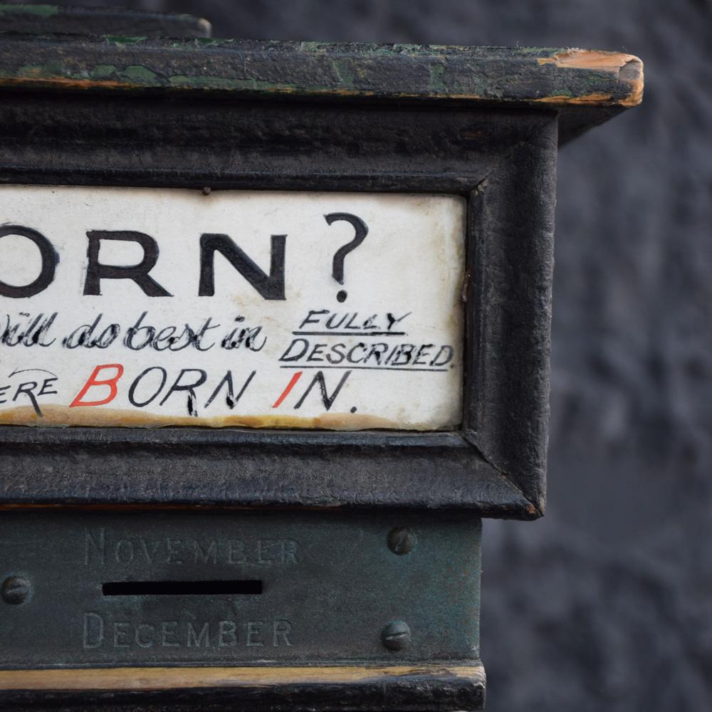 Hand-Carved Early 20th Century English Fairground Fortune Telling Penny Machine