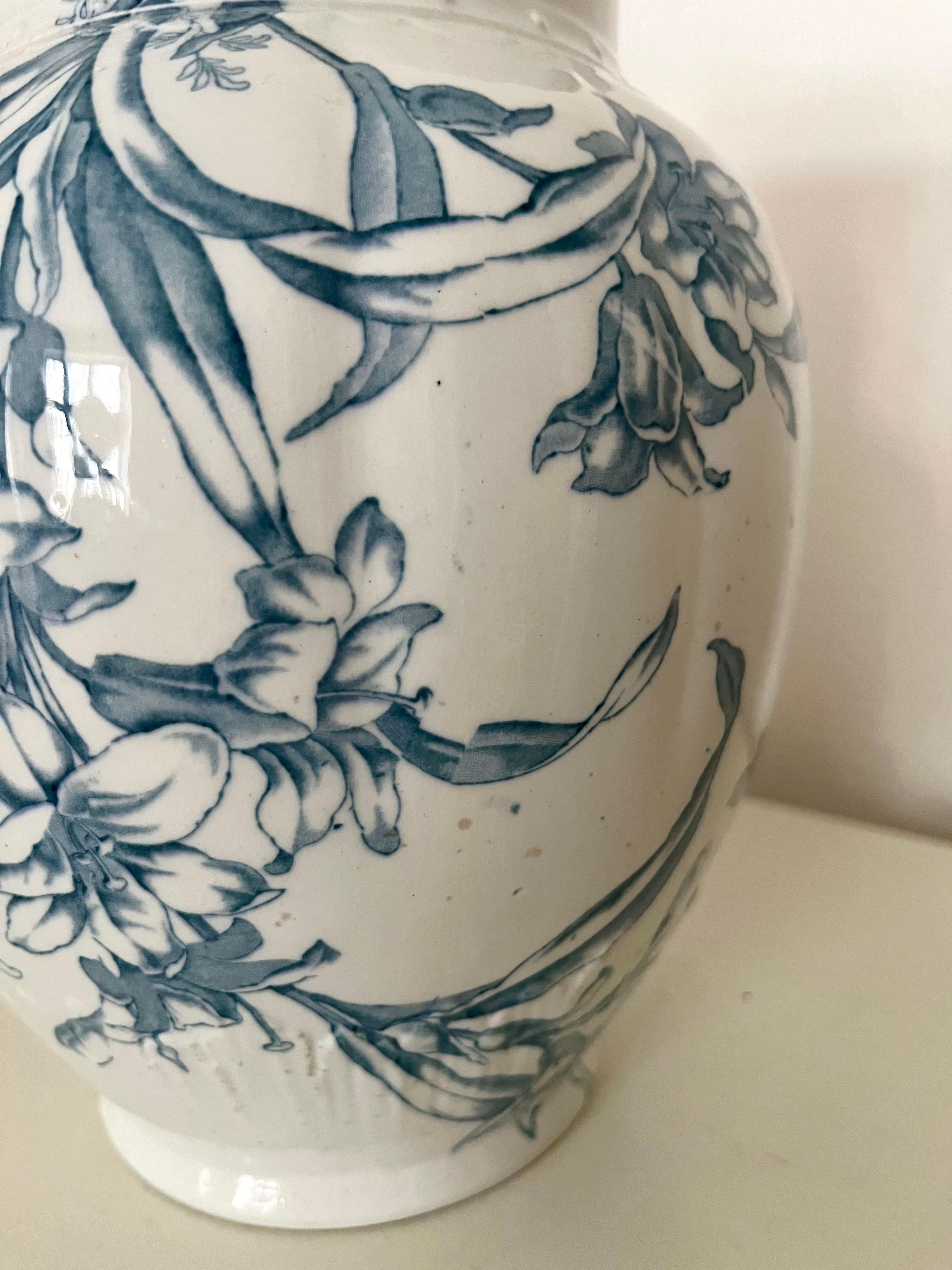 Pichet anglais en céramique à fleurs du début du 20e siècle par BWM & Co, Cauldon England en vente 5