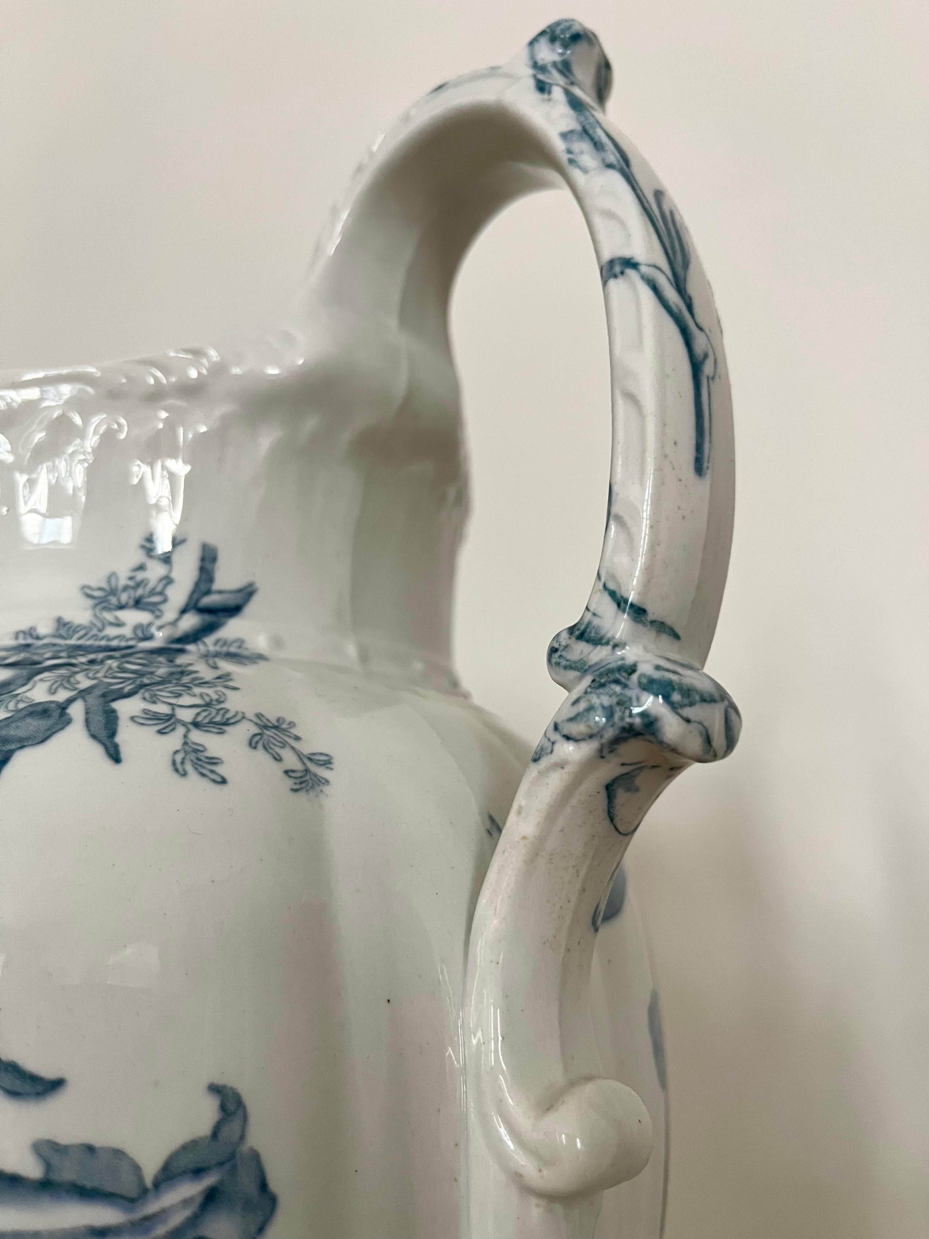 Pichet anglais en céramique à fleurs du début du 20e siècle par BWM & Co, Cauldon England en vente 6