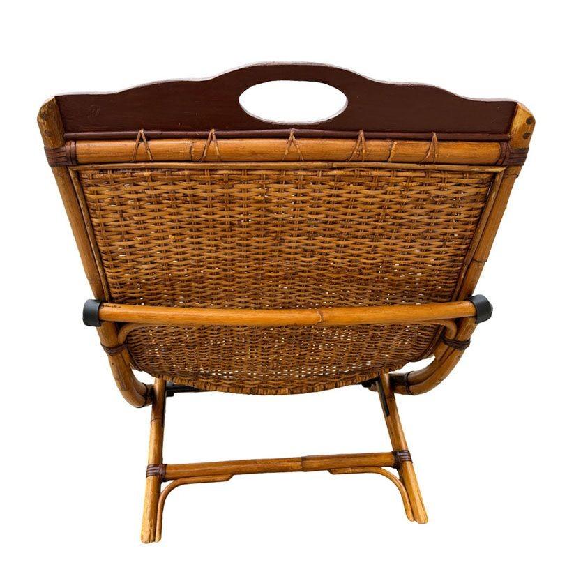Early 20th Century English Folding Veranda Bamboo Garden Chair 1