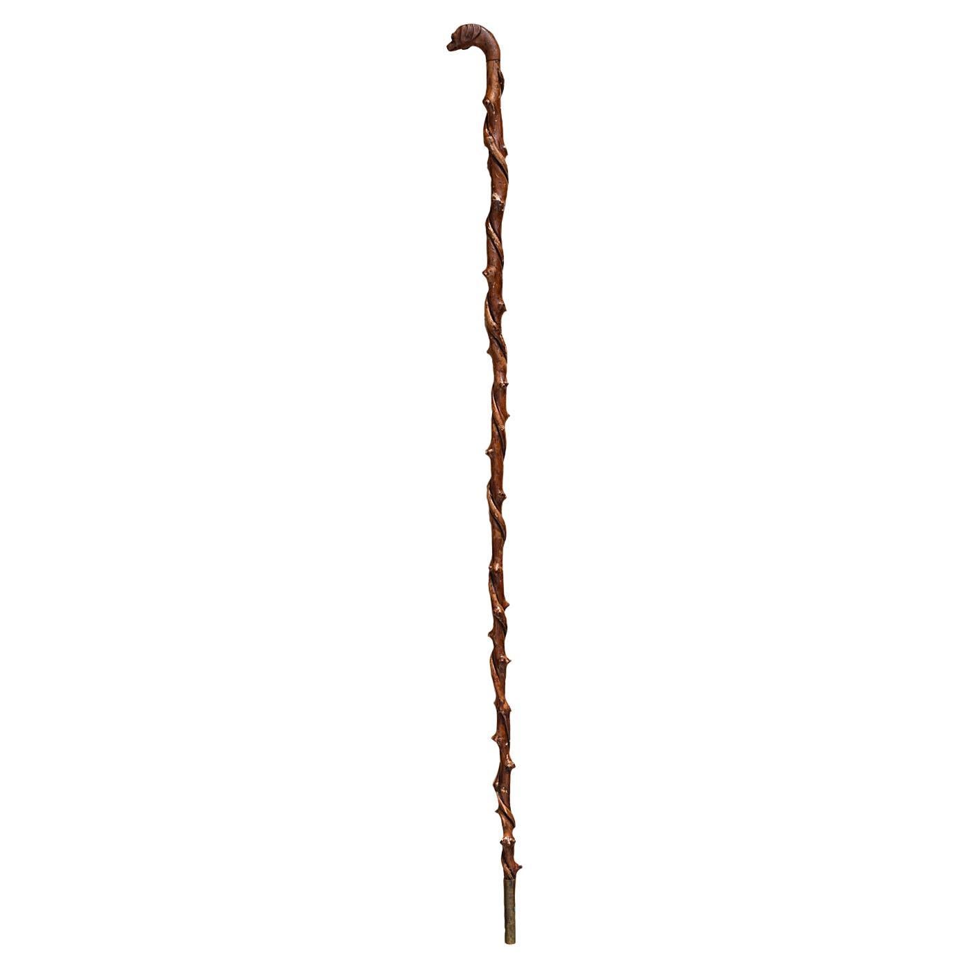 Early-20th Century English Folk Art Gentleman’s Swagger Stick