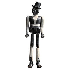 Early 20th Century English Folk Art Jigger Doll  Mr Shoes