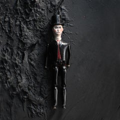 Early 20th Century English Folk Art Jigger Doll Top Hat & Tail