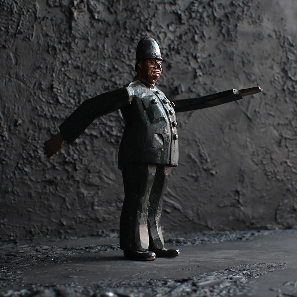 British Early 20th Century English Folk-art Policeman Whirligig Figure For Sale