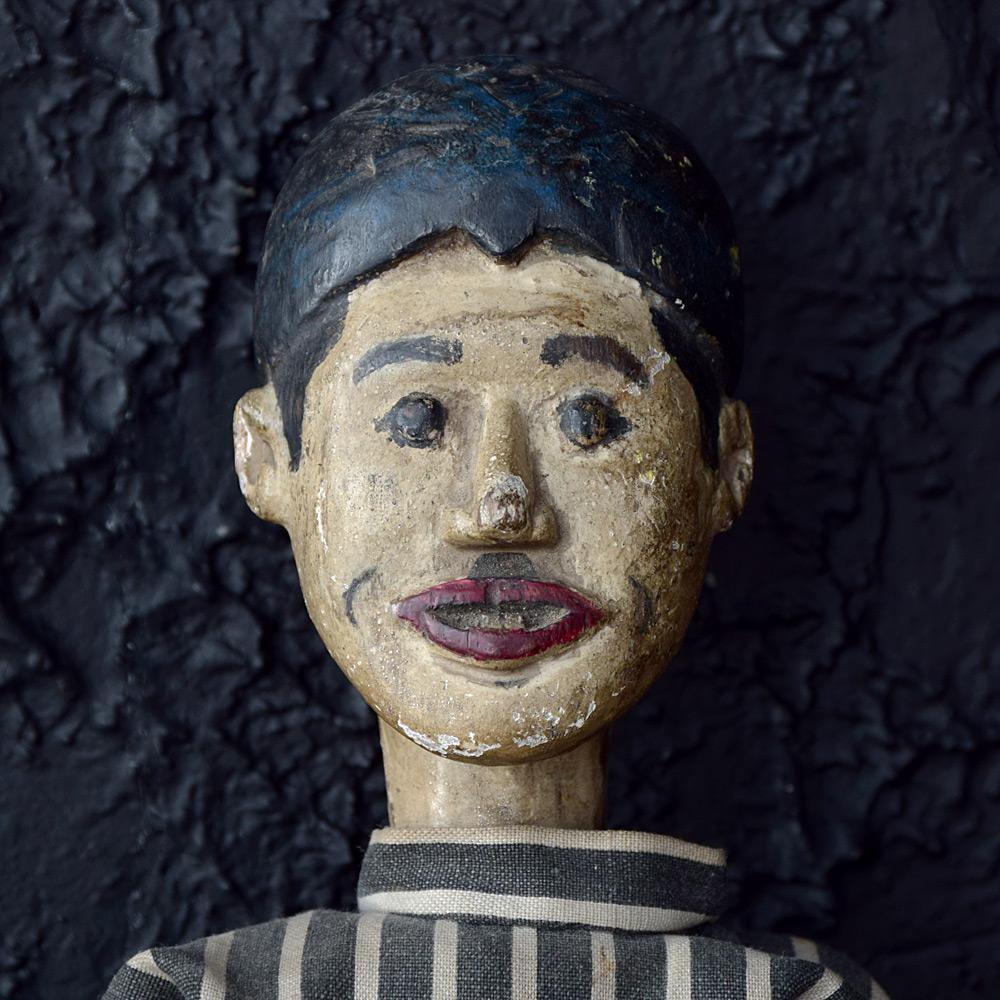 Early 20th Century English Folk Art Puppet Figure For Sale 6