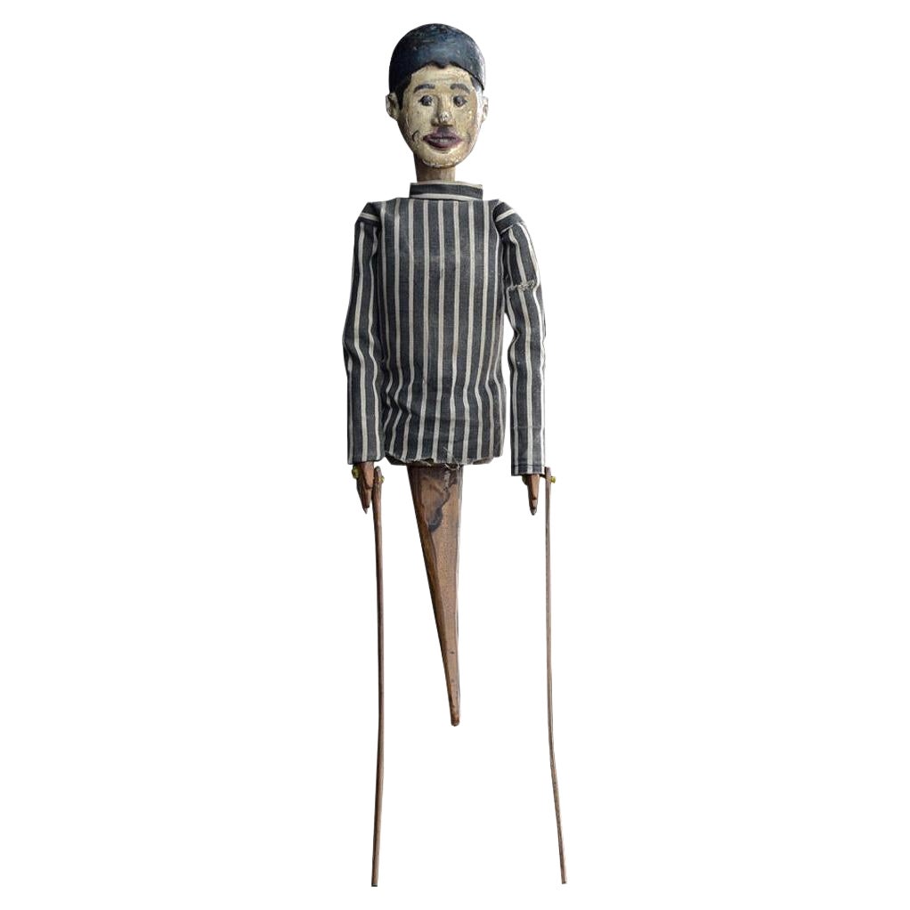 Figure de marionnette anglaise d'art populaire du début du XXe siècle