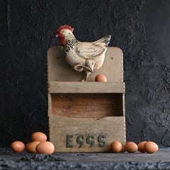 Early 20th Century English Folk Art Scratch Built Eggs Box