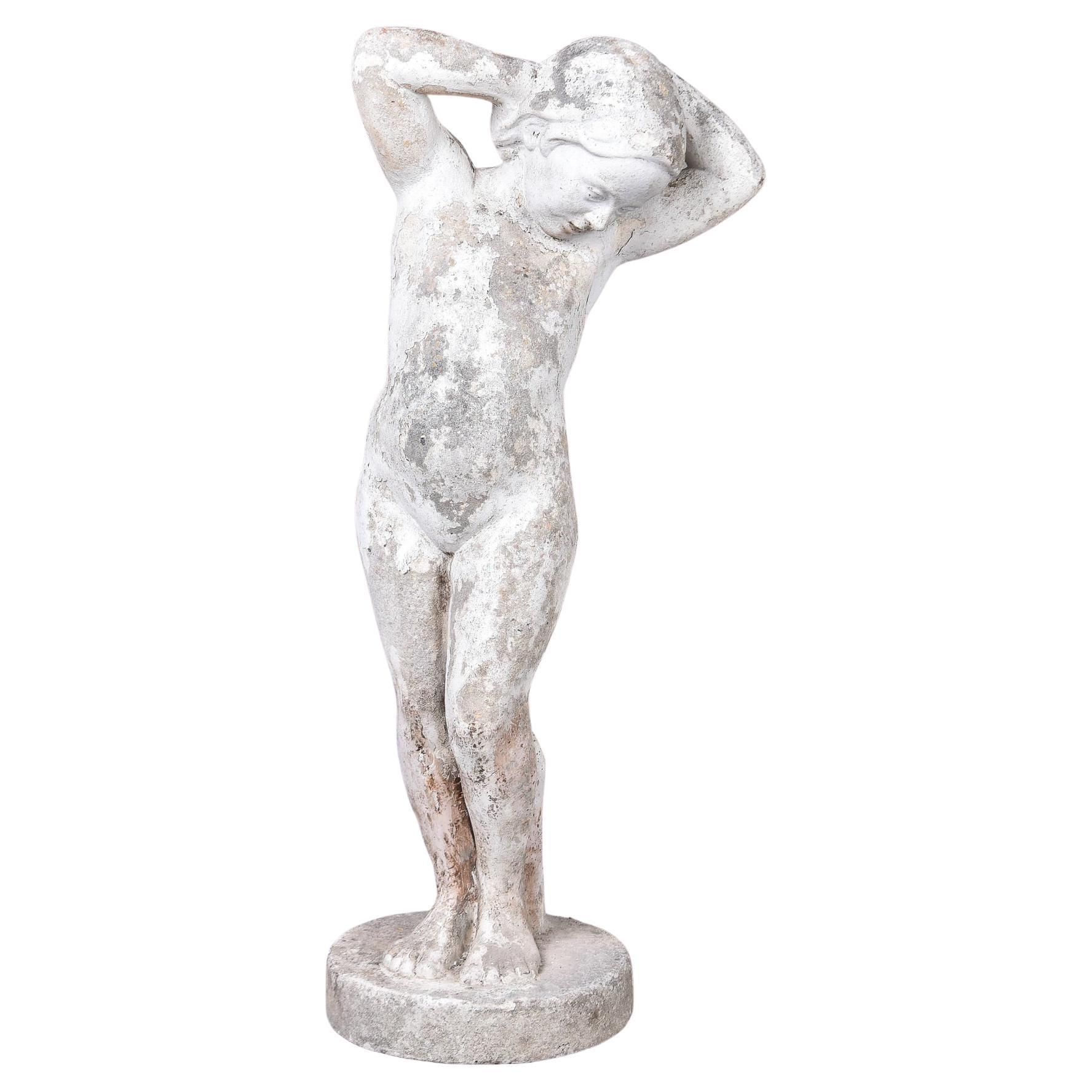 Early 20th Century English Garden Nymph Statue