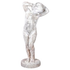 Antique Early 20th Century English Garden Nymph Statue