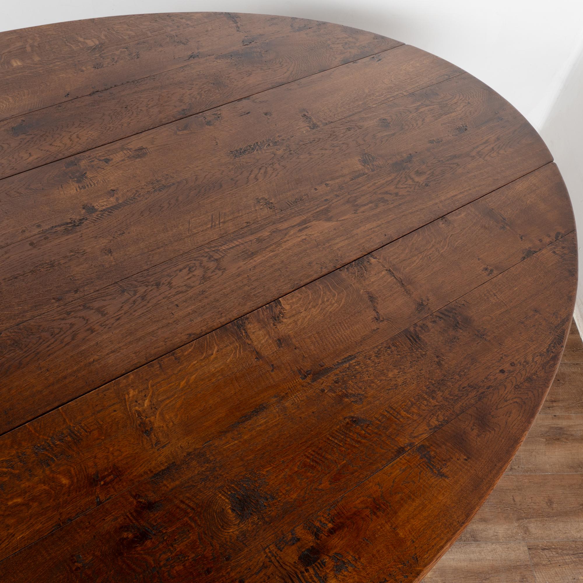 Table de salle à manger en bois de chêne à pied en treillis du début du 20e siècle, de style anglais en vente 1