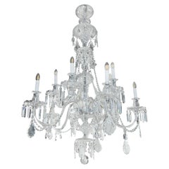 Antique Early 20th Century English Glass Chandelier