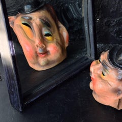 Early 20th Century English Glass Fairground Distortion Mirror