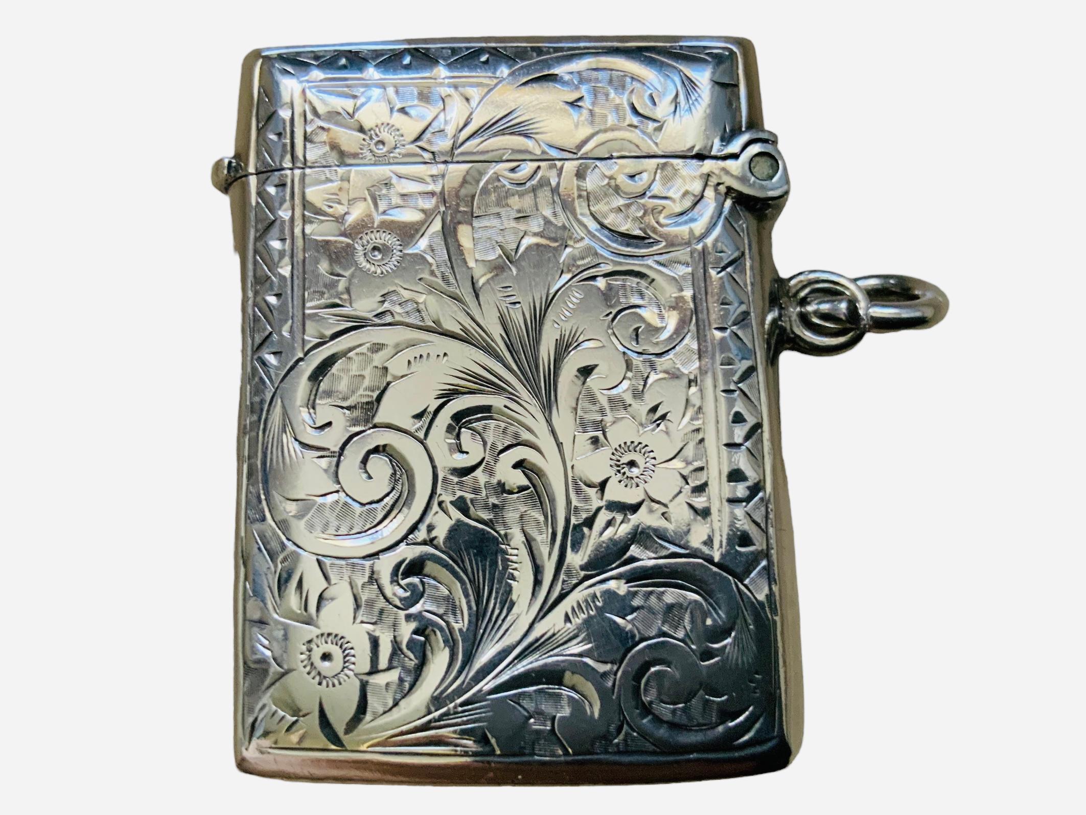 Englisches Vesta-Etui aus Gold und Sterlingsilber des frühen 20. Jahrhunderts/Keepsake im Angebot 5